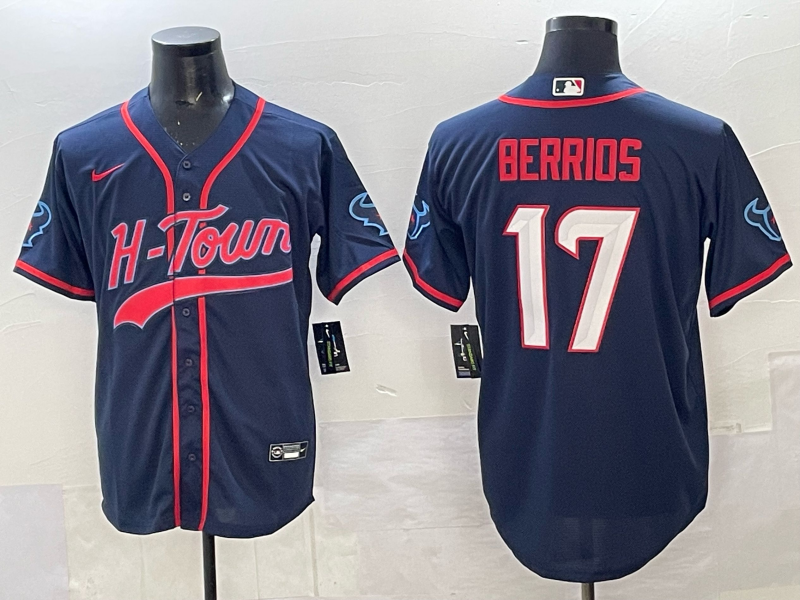 Men Houston Texans #17 Berrios blue Nike Limited NFL 2025 Jersey 005->kansas city chiefs->NFL Jersey